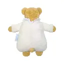 Ours Nid d'Ange Doudou avec Hochet - Coton Bio Ivoire