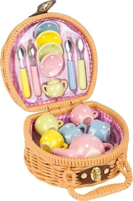 Valise de pique-nique tea party