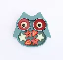 Assiette en Silicone avec Pots Hibou
