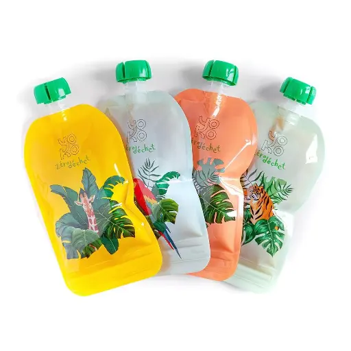 Lots de 4 gourdes a compotes : Easypotes