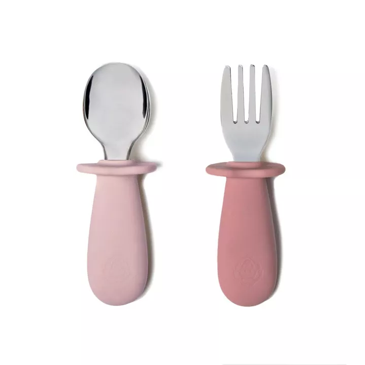 Set de couverts fourchette/cuillère (Rose ancien/Rose)