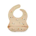 Bavoir en silicone Chatons - Crème