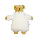 Ours Nid d'Ange Doudou avec Hochet - Coton Bio Ivoire