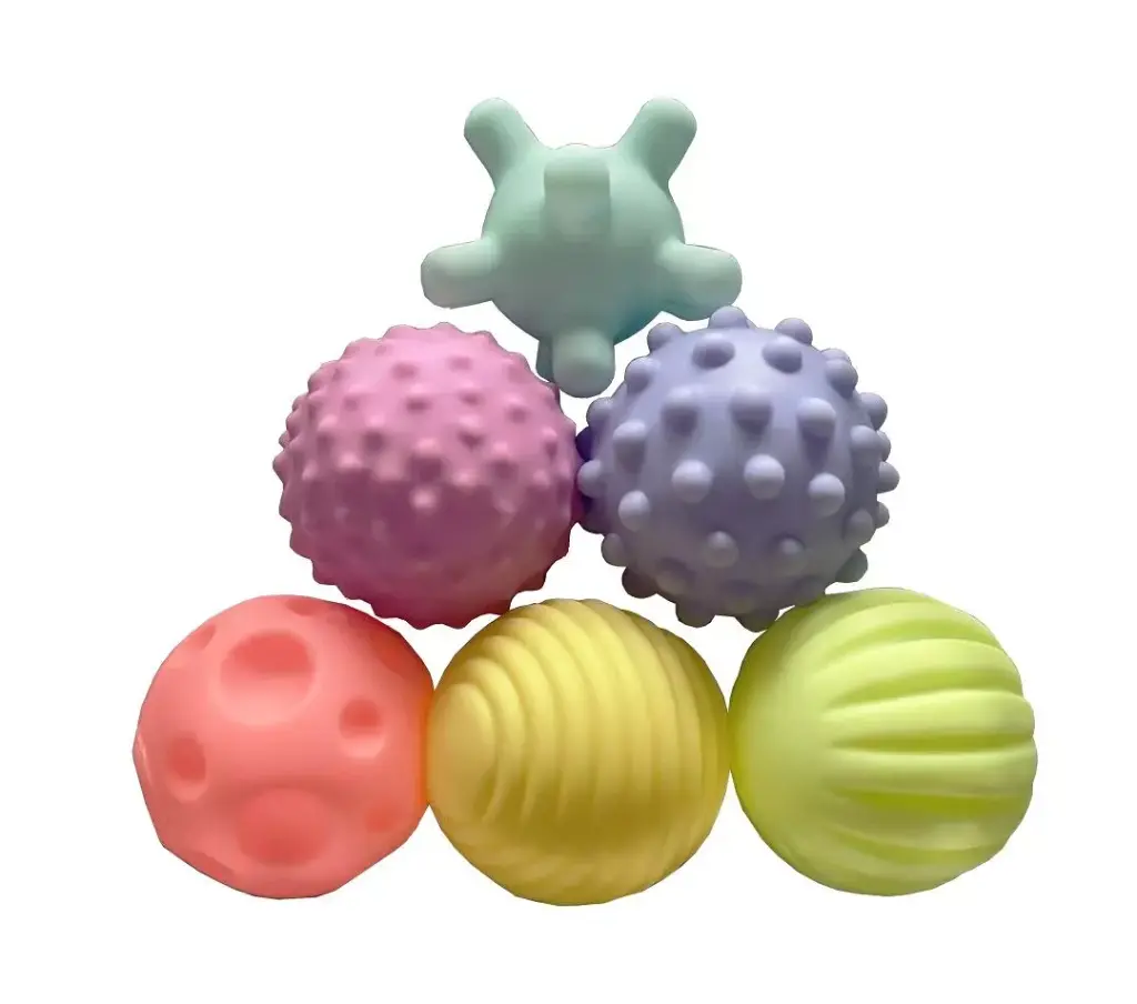 Balles sensorielles avec couleurs et textures