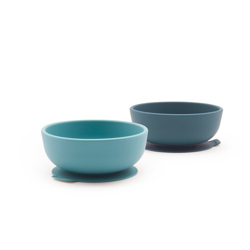 [90000] Set de 2 Bols ventouse en silicone - Blue Abyss / Lagoon