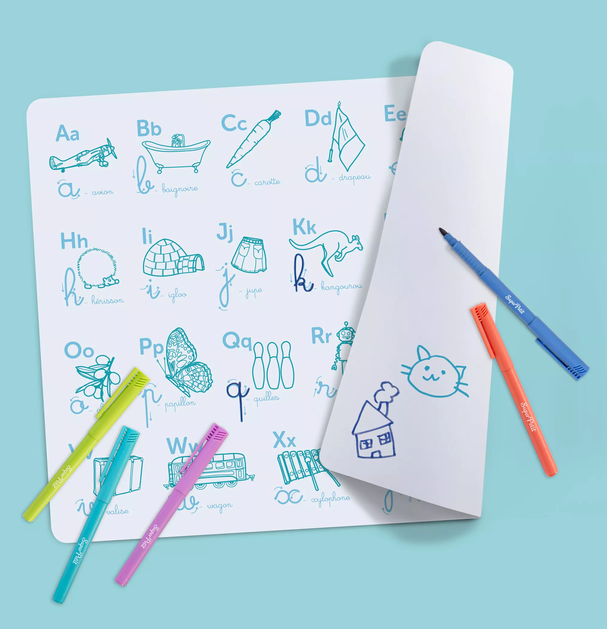 [SMATABCFR005] ABECEDAIRE en silicone illustré
