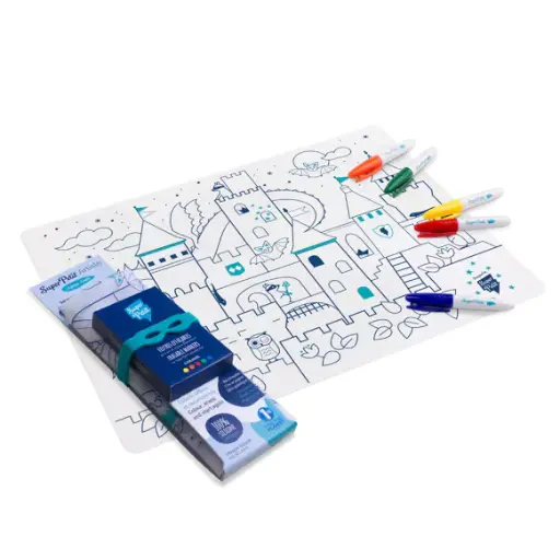 [SMATCASTLE005] Set de table en silicone à colorier - réutilisable CHATEAU