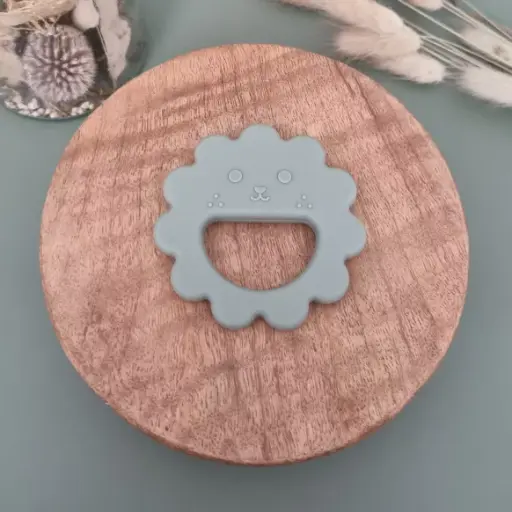 [RABIJ0007LE] Anneau de dentition en silicone Lion - Sauge