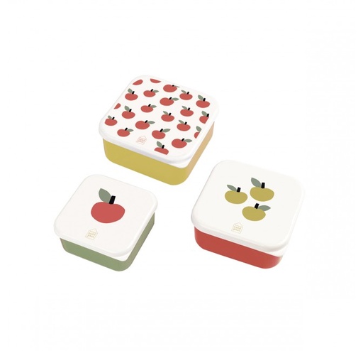 [PM994P] Set de 3 Lunch Box Pommes