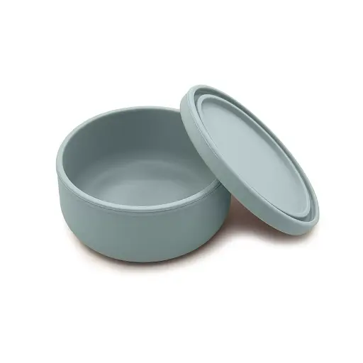 Bol avec couvercle (bleu gris)