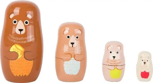 [10621] Famille d’ours Matriochka en bois