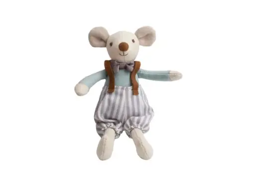 [3817] Poupée souris garçon en tissu, 18 cm