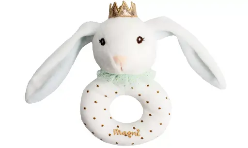Hochet lapin avec poignée ronde