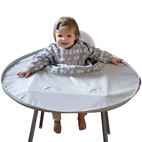 [SKU104] Tidy Tot - Kit Bavoir & Plateau: Gris Tourterelle