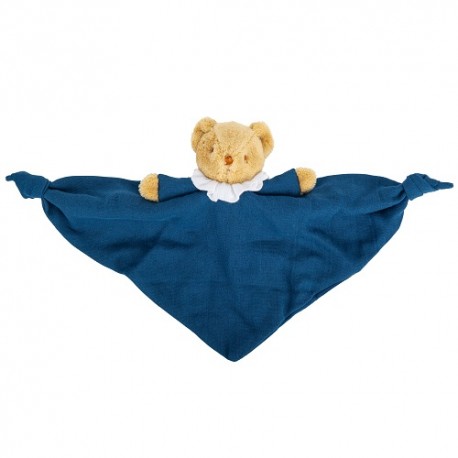 [V1031 65] Ours Triangle Doudou Hochet (20cm): Denim